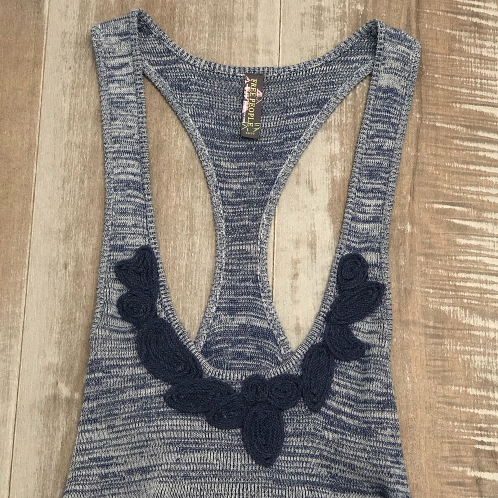 Free People knit spacedye racerback w/ embroidery - Picture 2 of 6